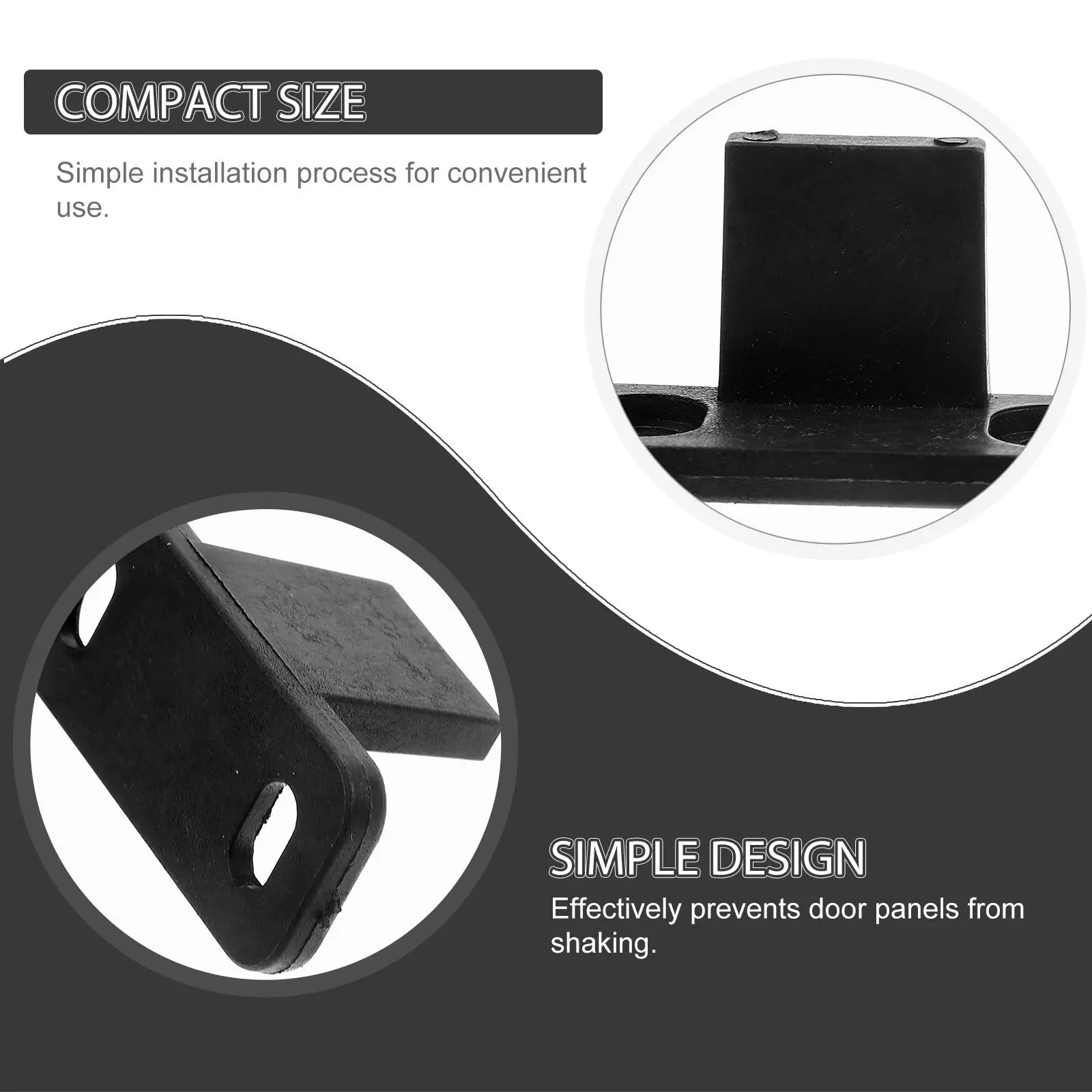 4Pcs Sliding Door Bottom Guide Floor Mount for Barn Doors Wardrobe Cabinets Bypass Doors Prevent Shaking Easy Installation