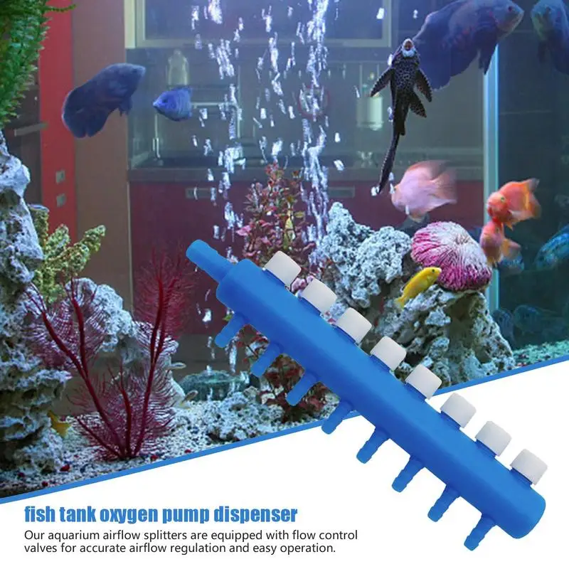 Aquarium Air Tubing Valves Fish Tank Air Pump Splitter Valves Air Flow Control Lever Valves Distributor Airline Tube Connector