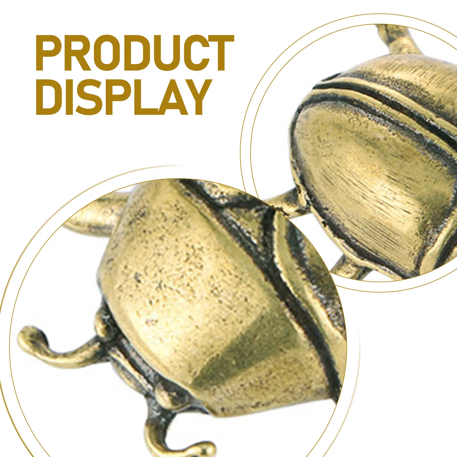 Creative Desktop Brass Beetle Ornament Vintage Copper Yellow Exquisite Small Indoor Tabletop Brass Craft Decoration