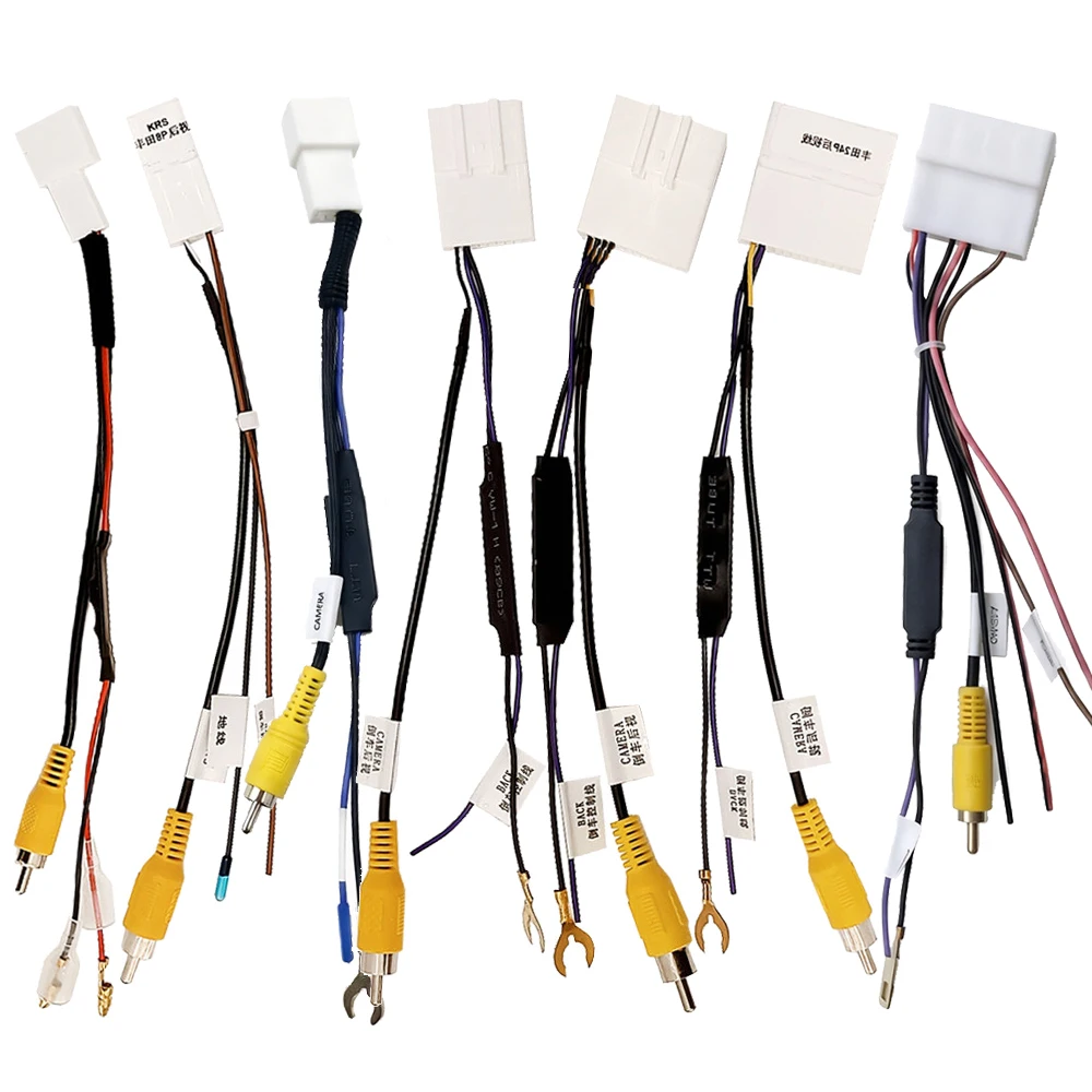 7pcs 4Pin 8Pin 12Pin 16Pin 20Pin 24Pin 28Pin Video Output Adapter Cable For Toyota Original Factory Car Reverse Camera