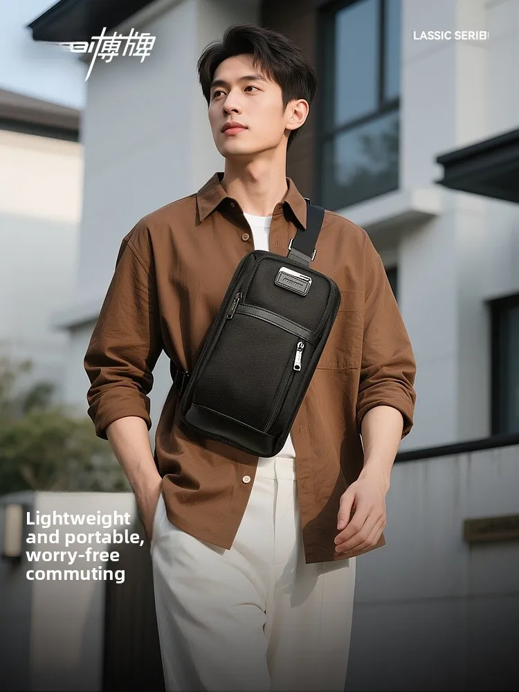 

BOPAI Men's Faion Busin Casual Crossbody Bag Multifunctional Chest Bag 2025 New Sle High-End Sensation Single oulder...