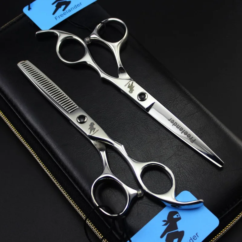 

Freelander 6 inch Japan Steel 440C Barber Hairdressing Scissors Cutting Shears Thinning Scissors Professional Salon Hair Scissor