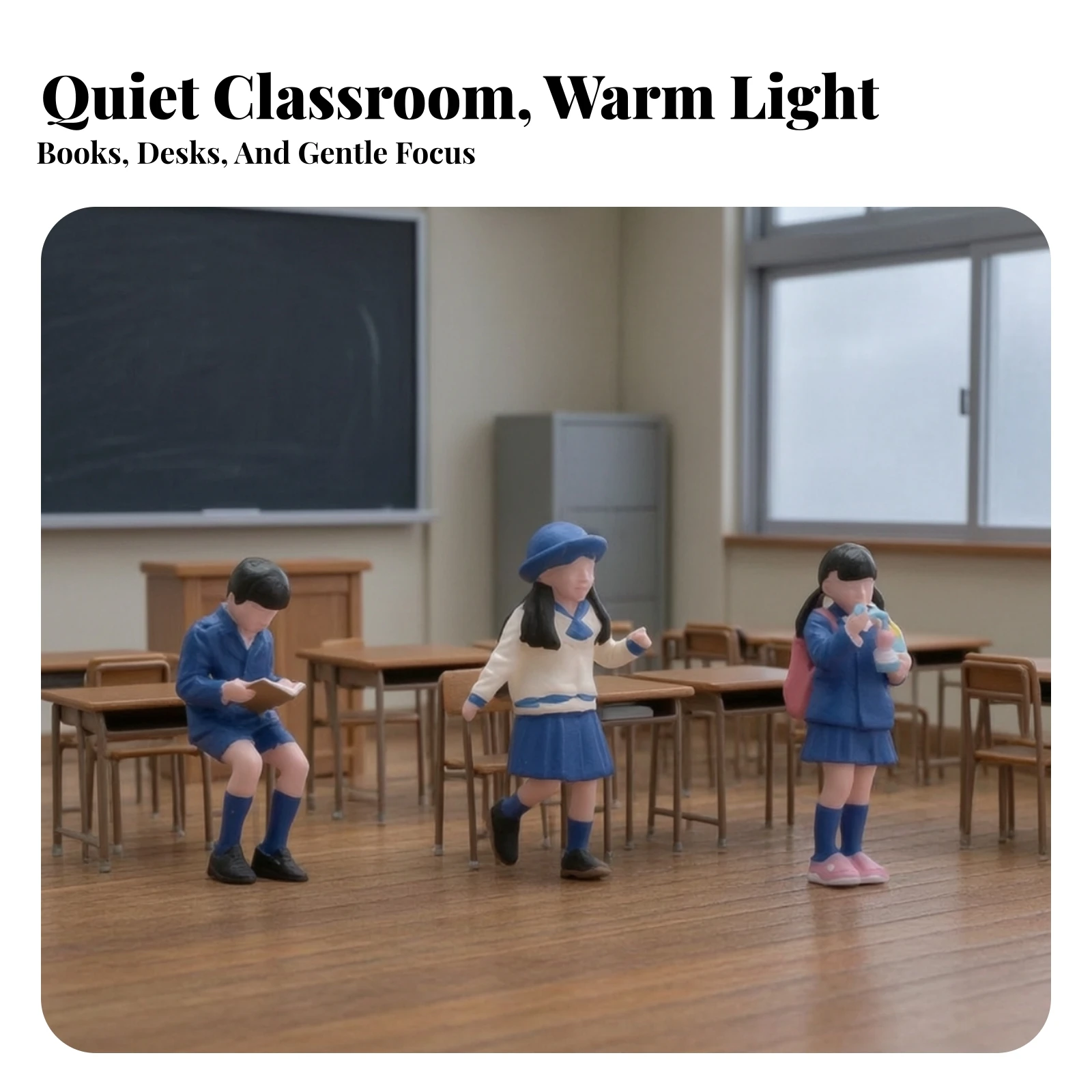 3 Pieces Schoolchildren Figures with Backpacks Realistic Schoolchildren Figures Miniature Students Tiny for Dioramas