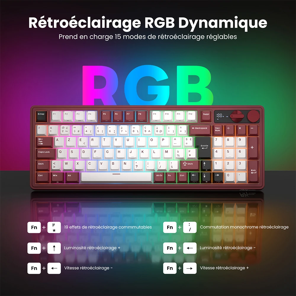 ROYAL KLUDGE M100 French Gamer - Gaming Keyboard Thocky ulasan dan harga