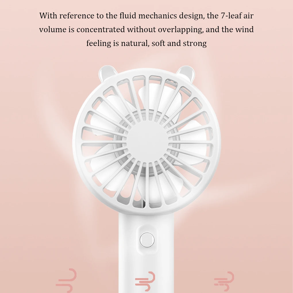 Handheld Fan Portable USB Rechargeable Desk Small Cooling Fan with Base Makeup Eyelash Mute Cooler Outdoor Fans Supplies