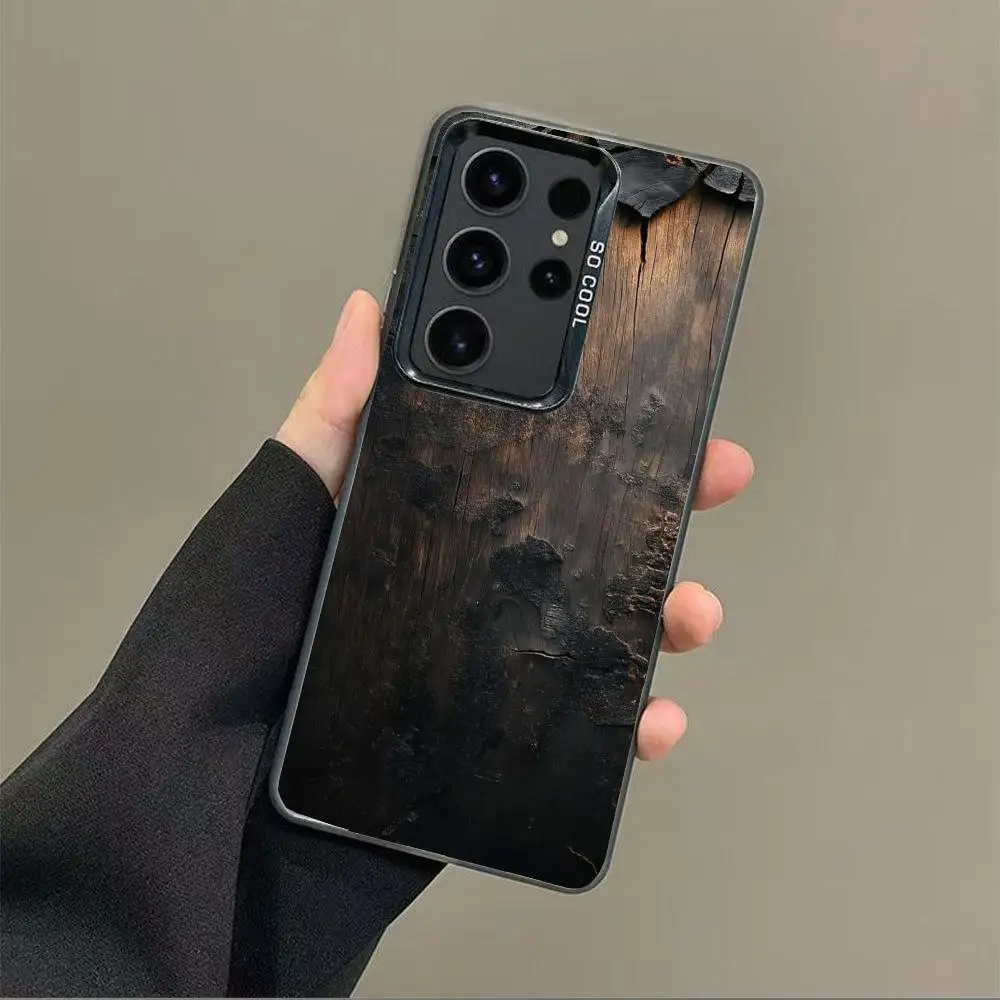 

Wooden board case for Galaxy S25 S24 S23 S22 S21 S20 Ultra/ FE/Plus shock-proof rear cover anti-fingerprint