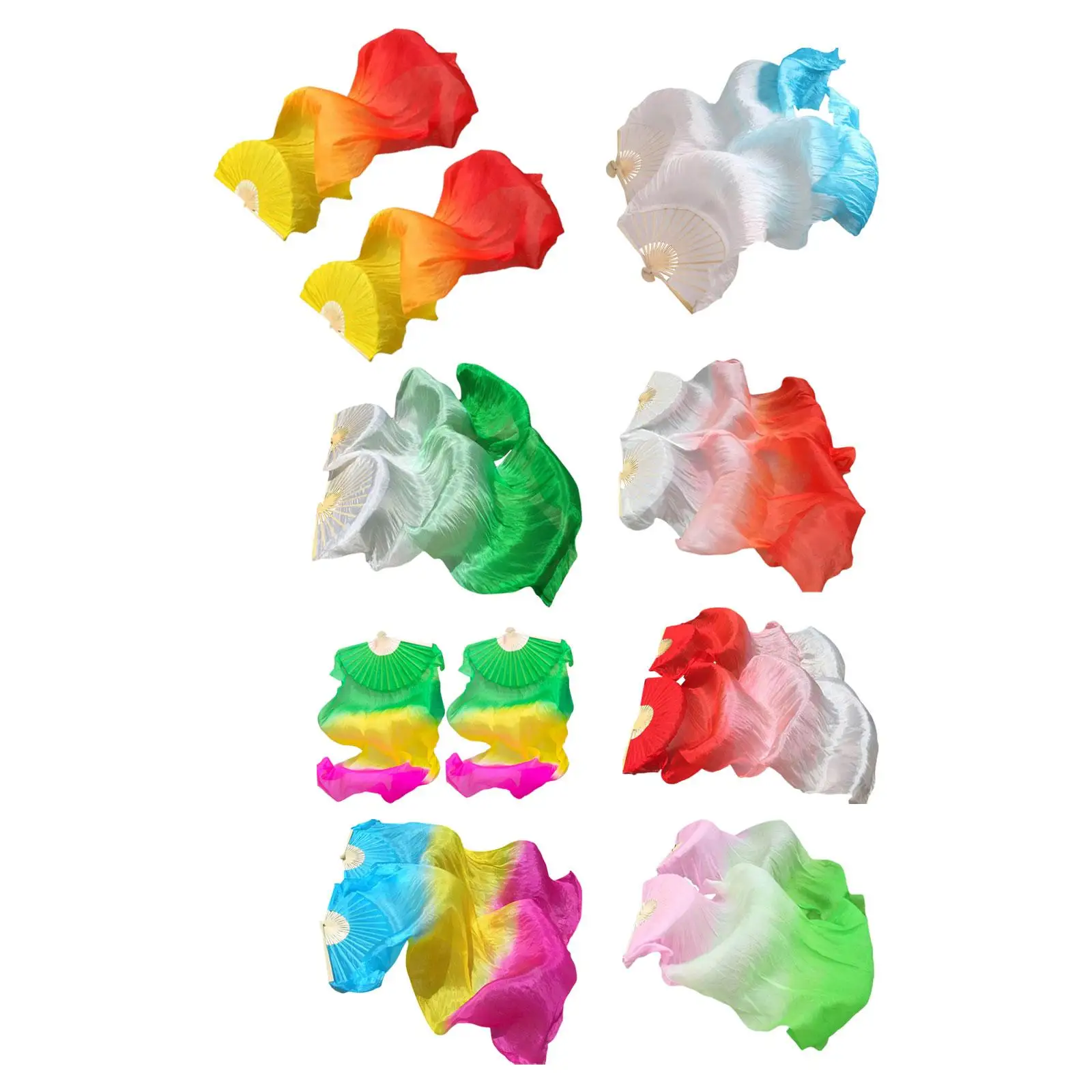 

Шелковый веер для танца живота, левый и правый, 1 пара для свадебных шоу, реквизит для танца поклонения