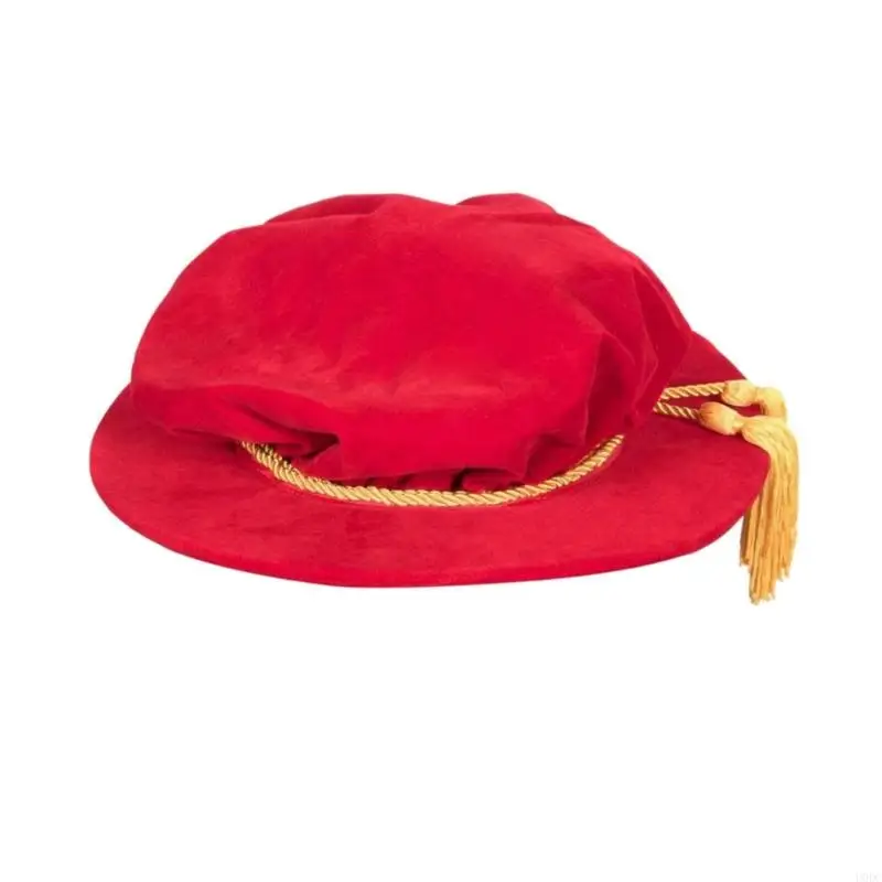 Doctoral Tam Bachelor Cap for PhD Graduation Comfortable Wear Breathable Lightweight Material Photo Props Y166
