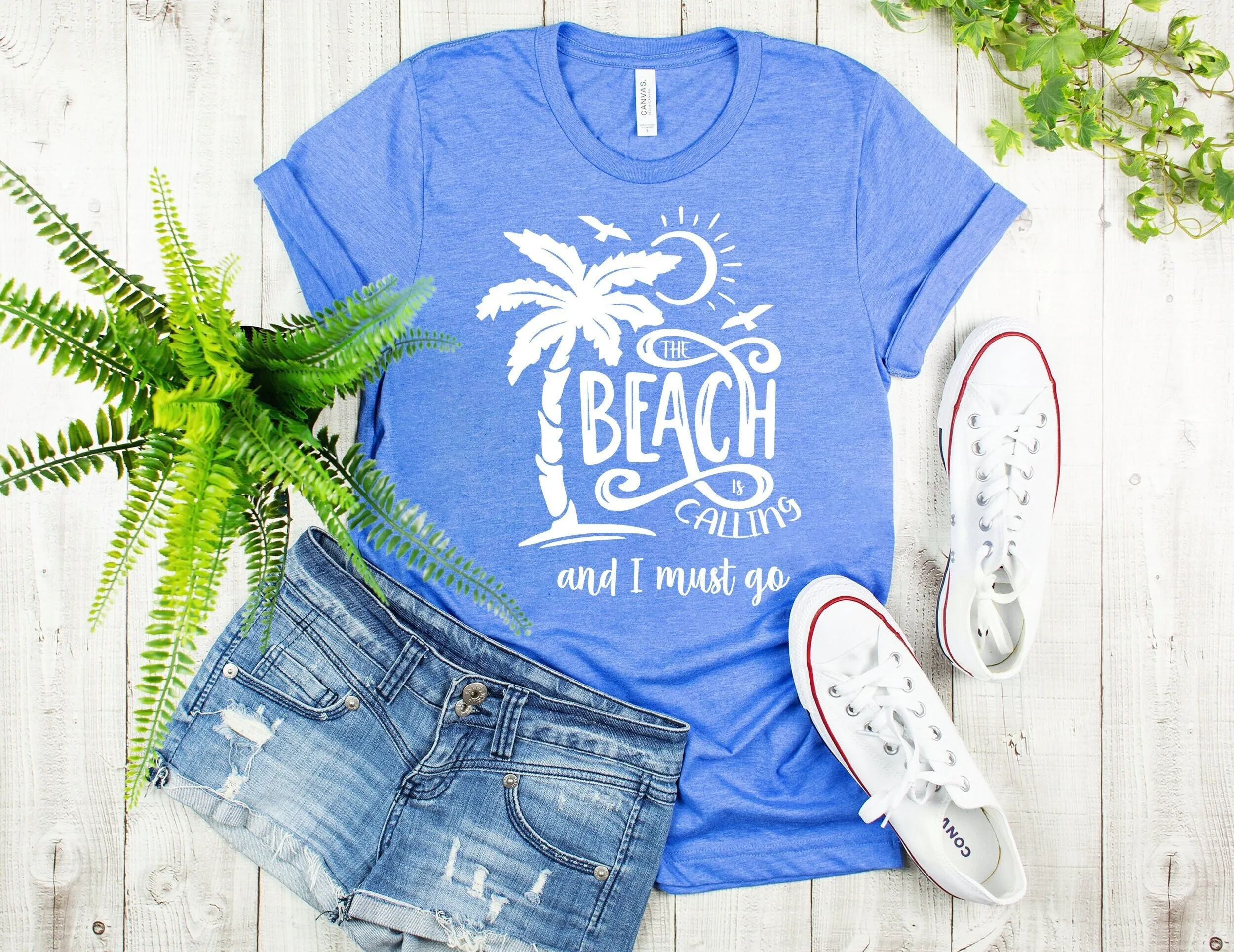 Beach Is Calling And I Must Go T Shirt Summer Retro Vacation