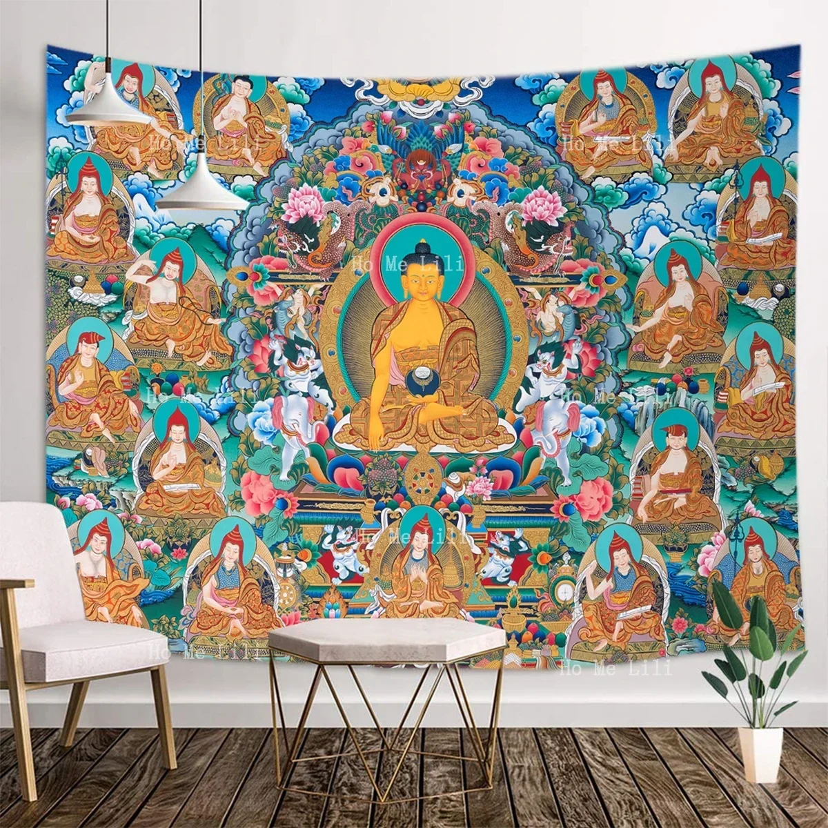 The 17 Bodhisattvas Of Shakyamuni Buddha An Exploration Of The Enlightened Beings In Mahayana Buddhism Room Decoration Tapestr