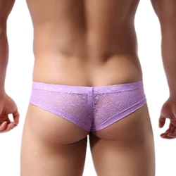 Sexy Men's Boxers Shorts Man Lace Boxer Underwear Sissy Penis Pouch Boxer Briefs Men Lingerie Breathable Male Panties Hombre