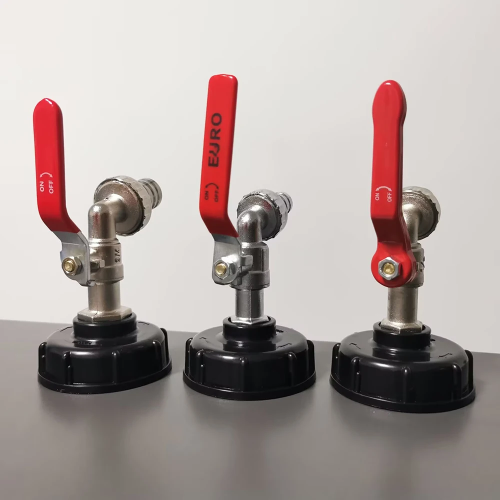 S60x6 Coarse Thread IBC Tank Tap Connecter X 1/2'' 3/4'' Water Coupling Adapter 1000L Garden Home Replacement Valve Fitting