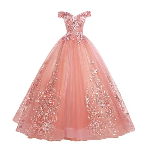 Imagen 2 del producto 15 vestidos de quinceañera de lujo, vestido de baile largo hinchado con Apliques de encaje, vestido de fiesta personalizado para estudiantes, expositor de graduación, vestido de fiesta