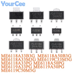 50pcs/10pcs ME6118A33B3G ME6118A50B3G SOT-223 6118A SOT223 3.3V 5V 1A LDO Regulator IC Chip ME6118A33PG ME6118A50PG ME6118A33M3G