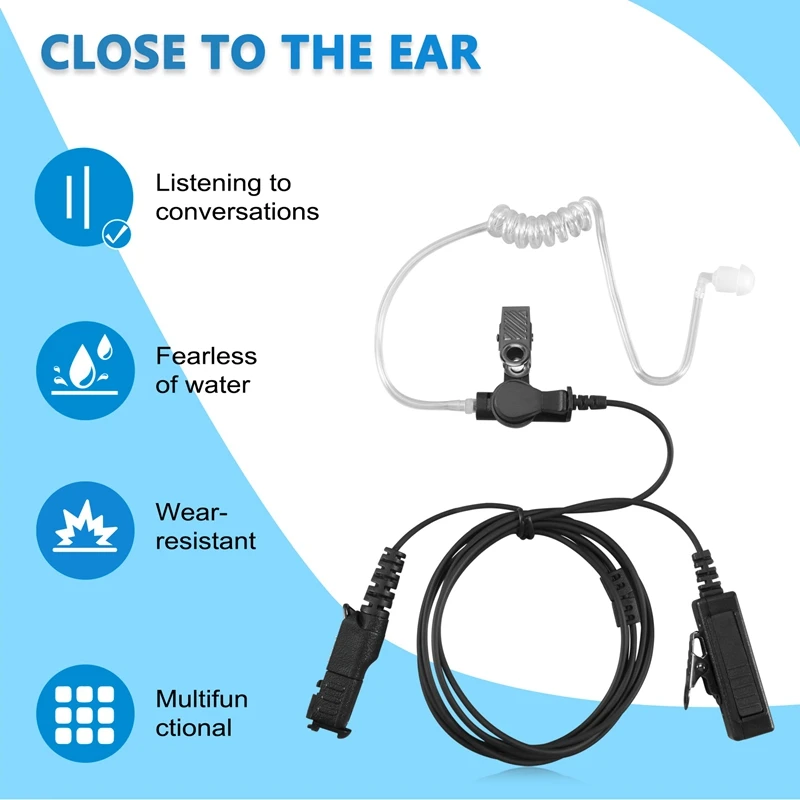 For Motorola MTP3100 MTP3200 MTP3250 MTP3550 Earpiece Headset PTT Radio