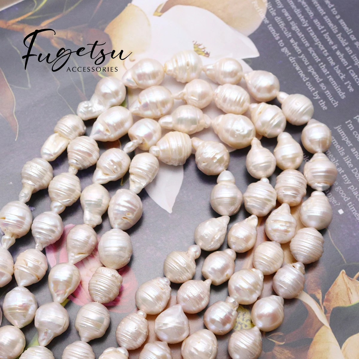 

Baroque 10-12mm Natural Freshwater Pearl Fat Teardrop Shape Beads for Jewelry Making DIY Women Necklace Bracelet Accessories