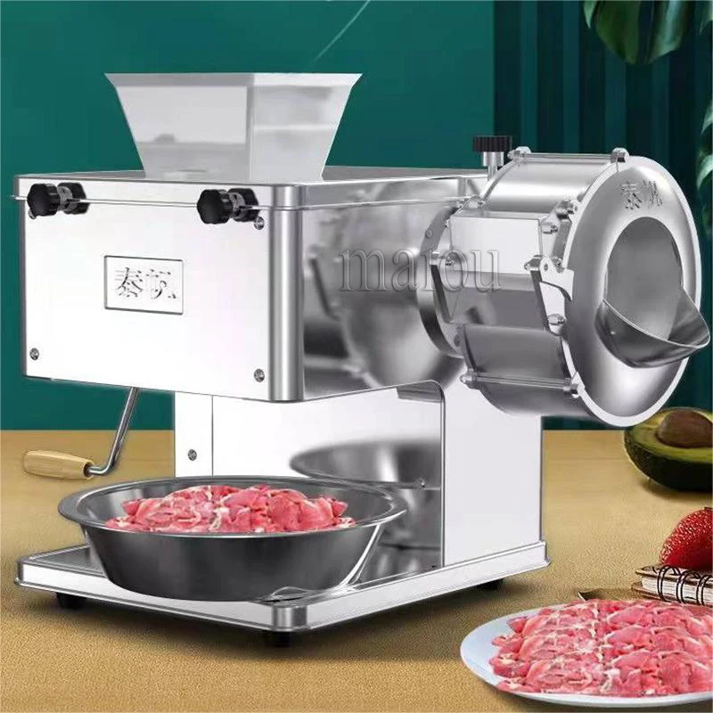 Electric Meat Slicer Machine Commercial Household Grinder Automatic Fish Hard Vegetable Cutter Fillet Shredded