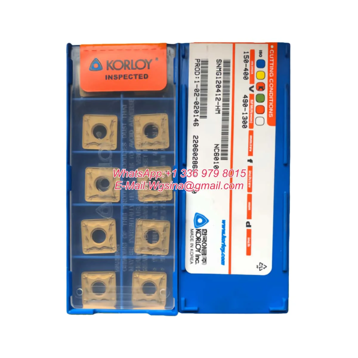 Korloy Original SNMG Turning Inserts 120404/08,150612,190612/16 HM HS HA H01 PC9030 NC3020 NC3120 NC3030