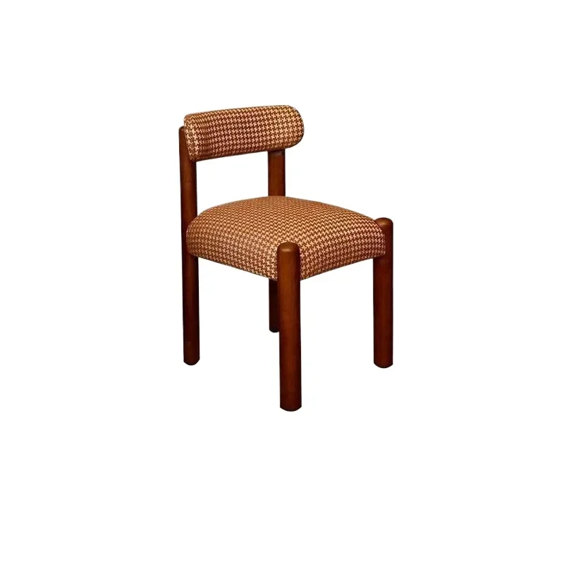 

Lazy Sofa Dining Chair Lamb Fleece Vintage Backrest Designer Chair Restaurant