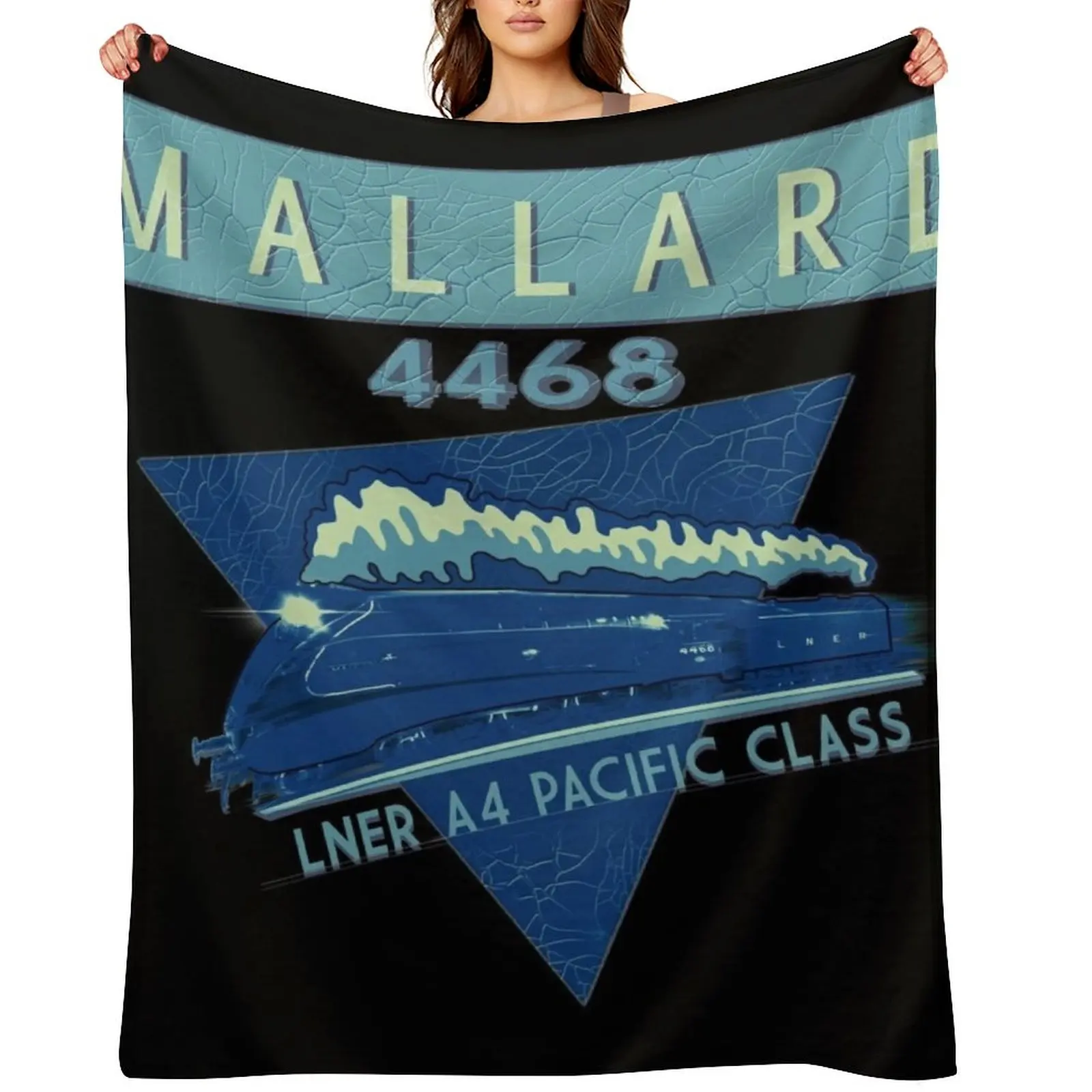 The Legendary Mallard Pacific Class Steam Train Locomotive Engine Throw Blanket decorative for sofa Decorative Beds Blankets