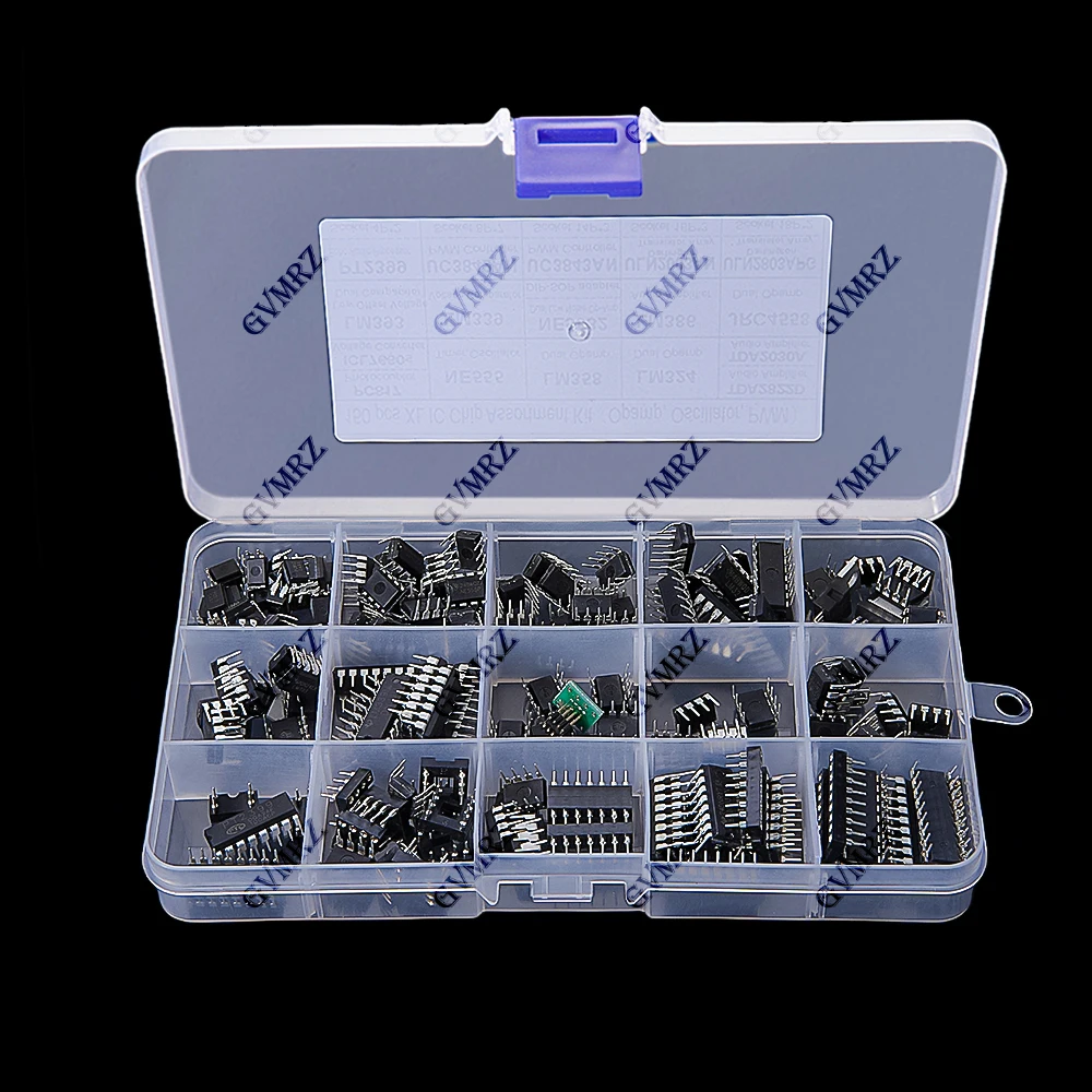 150PCS/BOX Integrated Circuits Chips Boxed PC817 JRC4558 LM393 LM339 Repair Appliances Send Clip Send Adapter NE555 LM358
