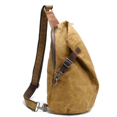 New waterproof batik Chest pack retro pants men canvas shoulder bag leisure dumplings  bag