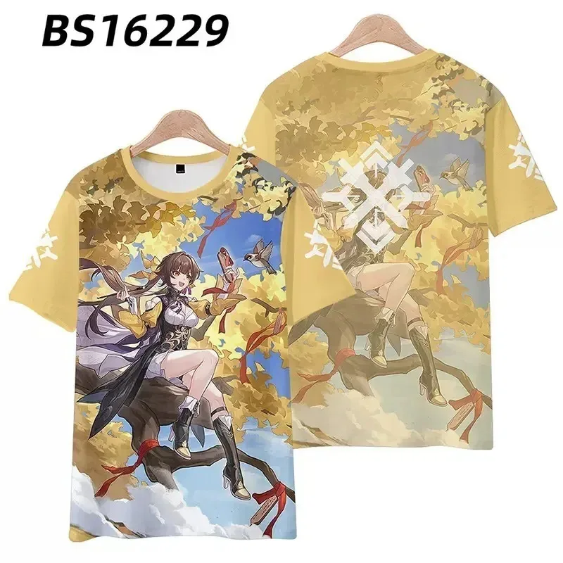 Juego de Anime Honkai Star Rail camiseta con estampado 3D mujeres hombres Bailu Dan Heng 7 de marzo Himeko Clara Seele Herta Asta disfraz de Cosplay