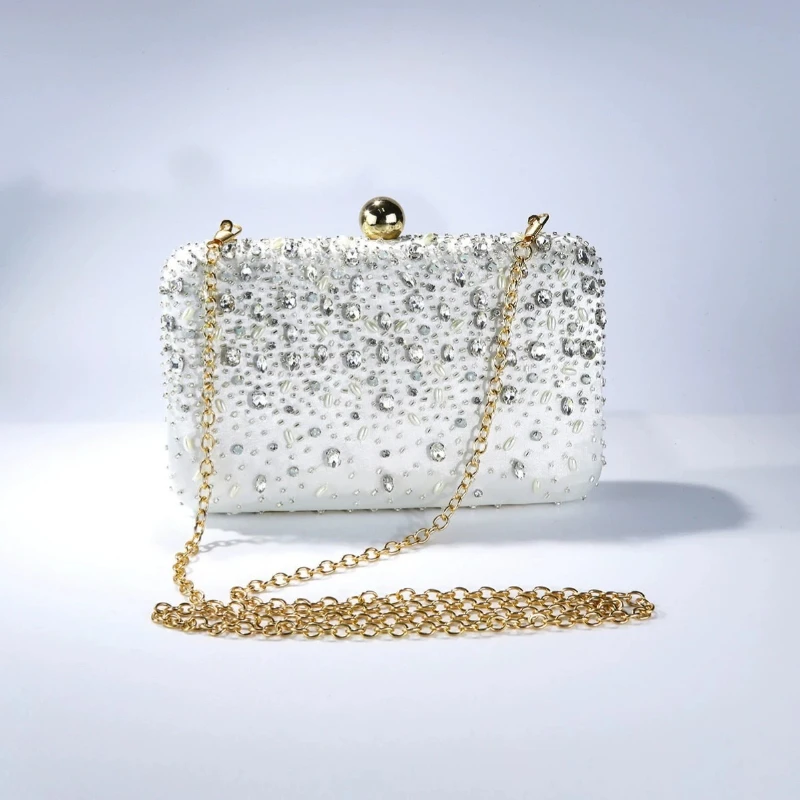 

Сумка-клатч для помолвки, свадьбы, вечеринки, элегантный светский банкет, вечерняя сумка ручной работы из бисера, роскошный кошелек и сумочка со стразами