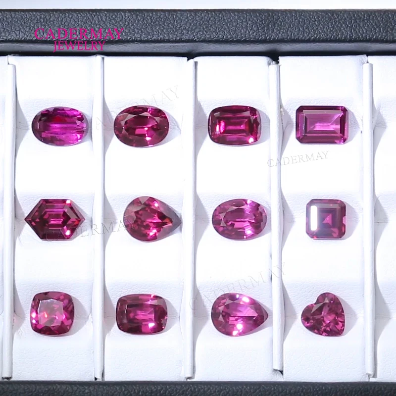 

Сертификат GRC, высококачественные натуральные гранатовые драгоценные камни, 2 карата, овальная грушевидная форма, фиолетовый, розовый гранат, свободные для изготовления ювелирных изделий