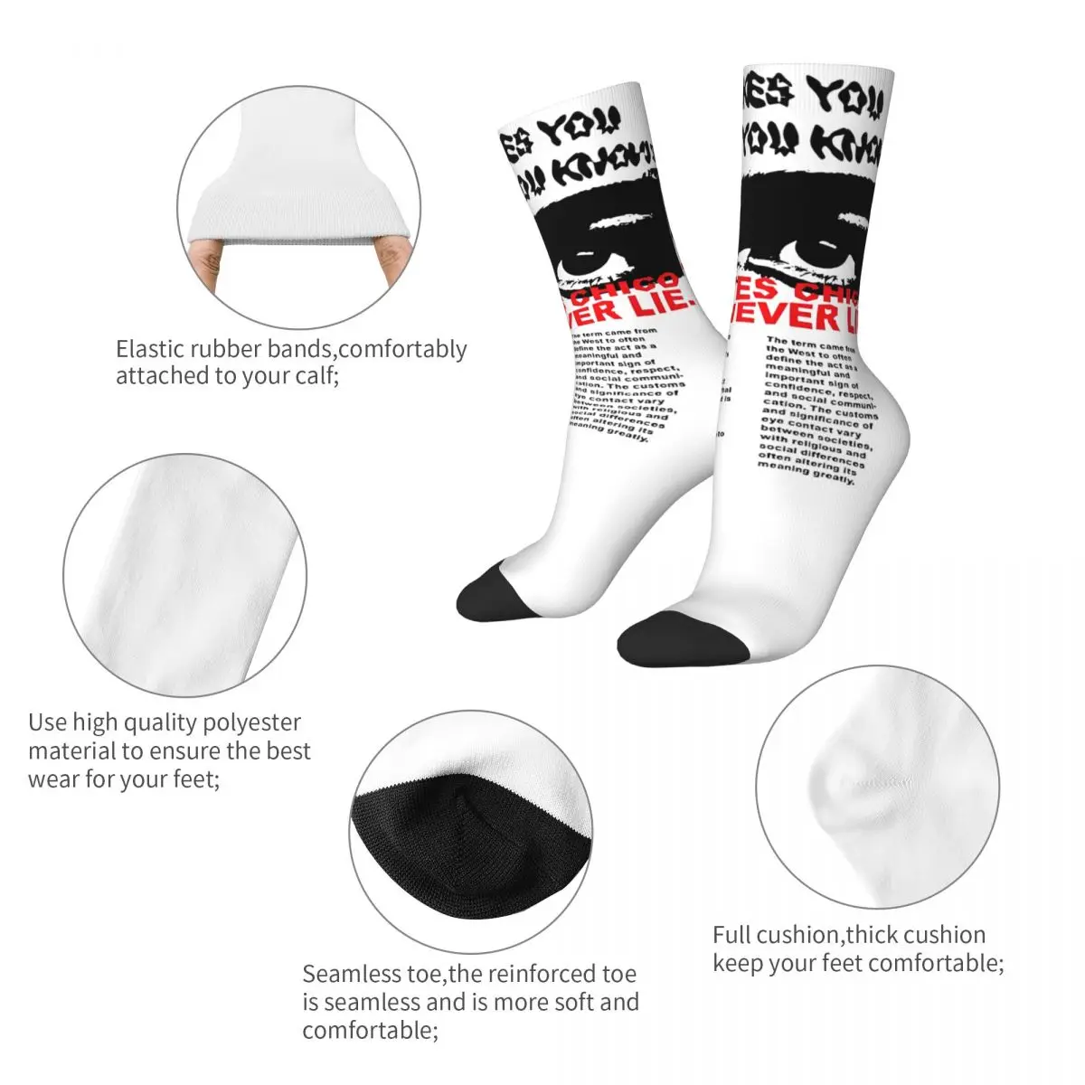 Scarface The Eyes Never Lie Socks for Women Men Accessories All Season Cute Middle Tube Socks Non-slip