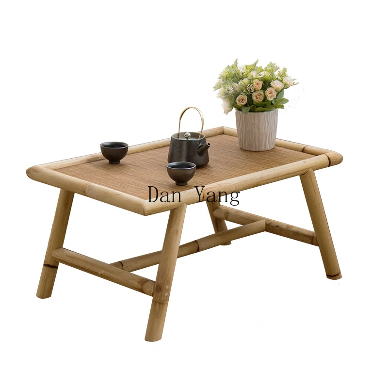 YJ tatami coffee table bay window small table household balcony table and chair combination zen tea simple low kang