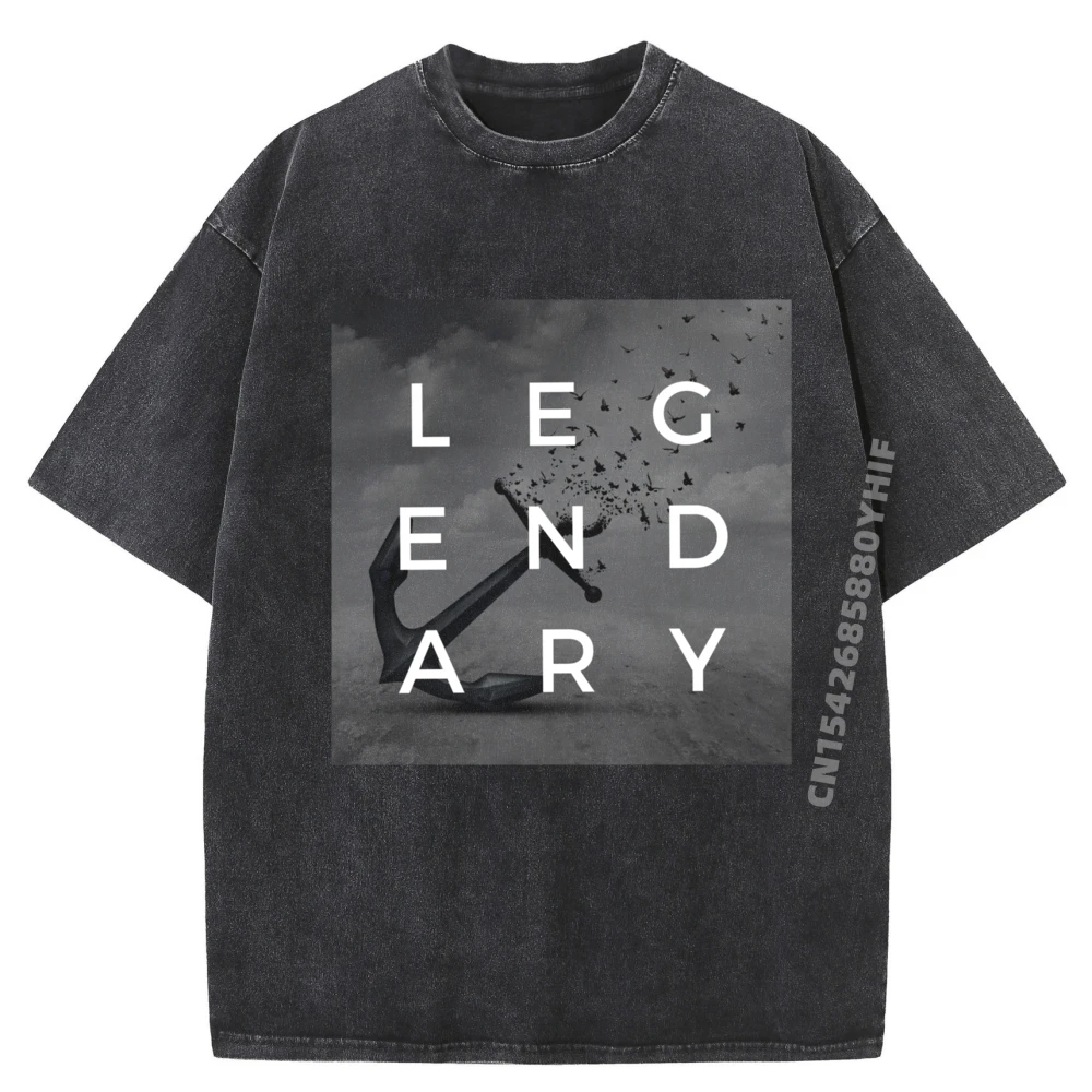 

Legendary Mens Shirts Graphic Tee Gifts For Men Printed Tshirt Men Vintage Washed Tops Summer Fashion Clothes