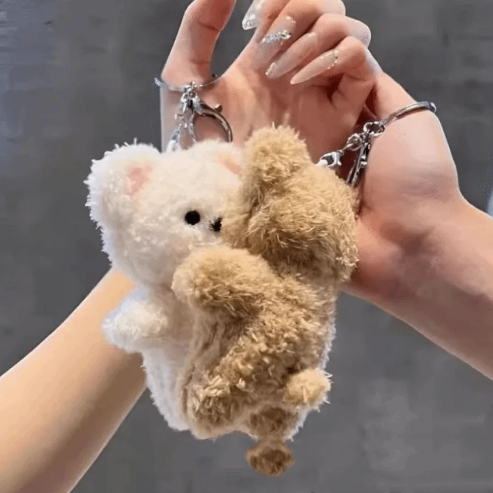 

Прекрасный магнитный магнитный кулон с медведем, мультяшное животное, мультяшный медведь, брелок для ключей, милый кавайный кулон с медведем, пара