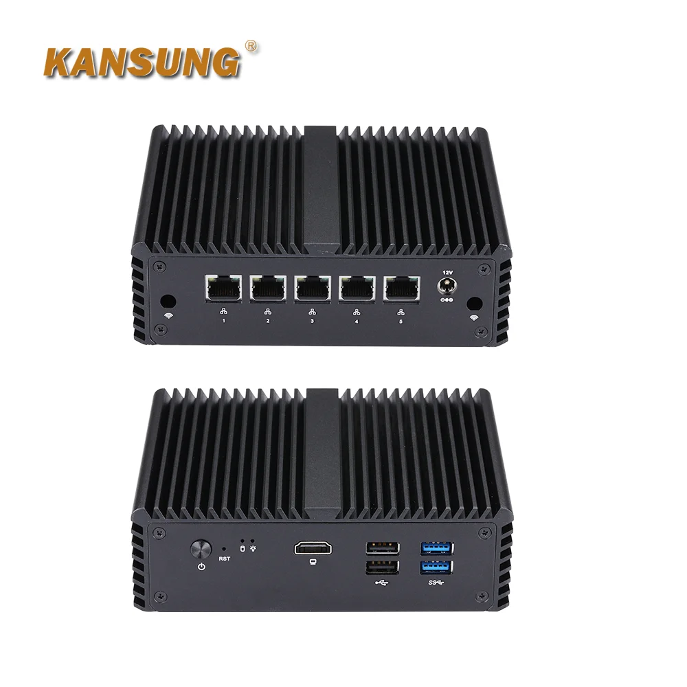 

KASNUNG J4105 Mini PC Intel Celeron Gemini Lake 5 x I225-V 2.5 Gigabit LAN X86 Single-board Computer Support Windows 11 Linux