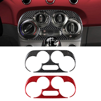 Digital Manual Climate AC Air Conditioning Control Carbon Fiber Sticker For Fiat 500 Abarth 595 2012 - 2015