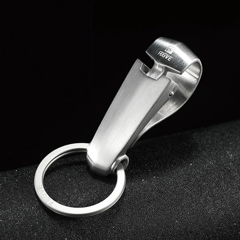 Stainless Steel Car Key Chain Belt Waist Hanging Hight Quality Men Keychain Buckle for Key Ring Holder Gift for Husband Father