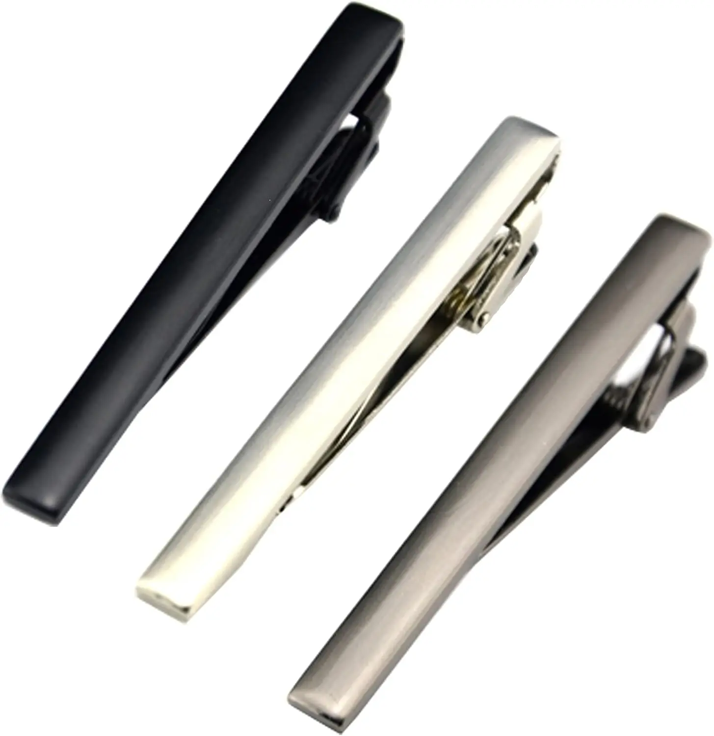 

Men's Tie Clips Set of 3, Fashionable Tie Bar and Pin Accessories for Formal Wear