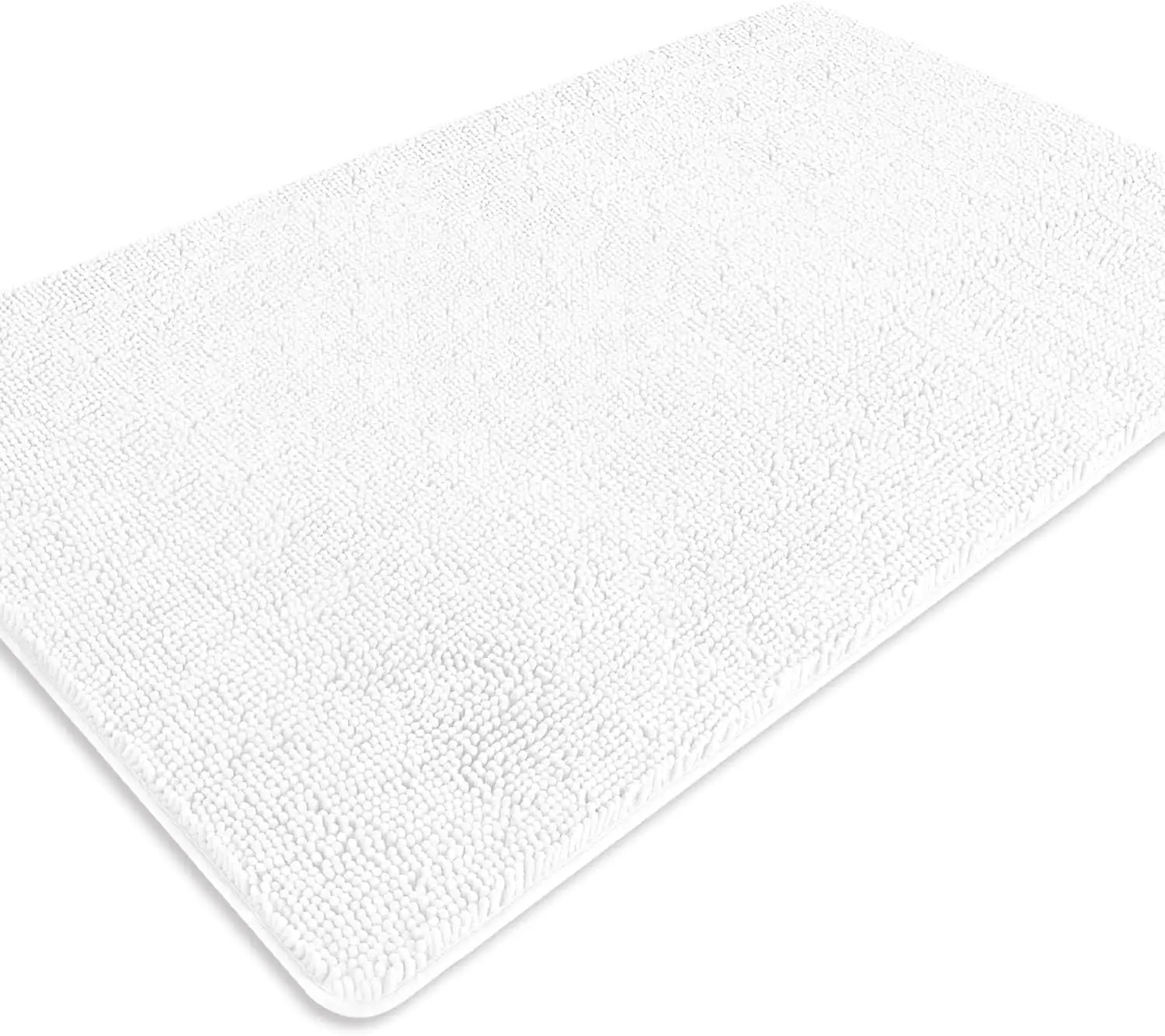 

Большой коврик для ванной 36x60 дюймов, впитывающий, моющийся, из шенилла, нескользящий, для душа и ванны, белый