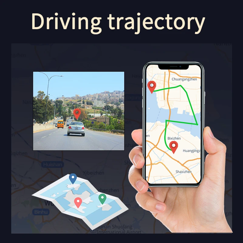 كاميرا داش كام 2K 4G 3 بوصة مع عدسة مزدوجة سجل واي فاي لتحديد المواقع تتبع مناسب للتحقق عن بعد في الفيديو المباشر على الهاتف كاميرا سيارة مزودة بالطاقة 12-24 فولت #5