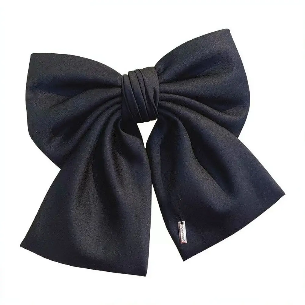 Sweet Satin Hair Clip Elegant Black Ribbon Barrettes For Women Fashion Hair Accessories Girls Ponytail Holder