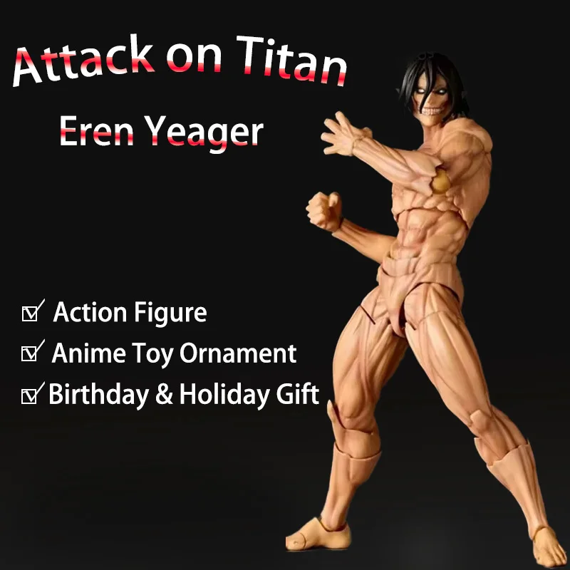 

Kaiyodo Revoltech Amazing Yamaguchi Attack On Titan Eren Jaeger Anime Action Figures Ko Model Collection Toys Gifts