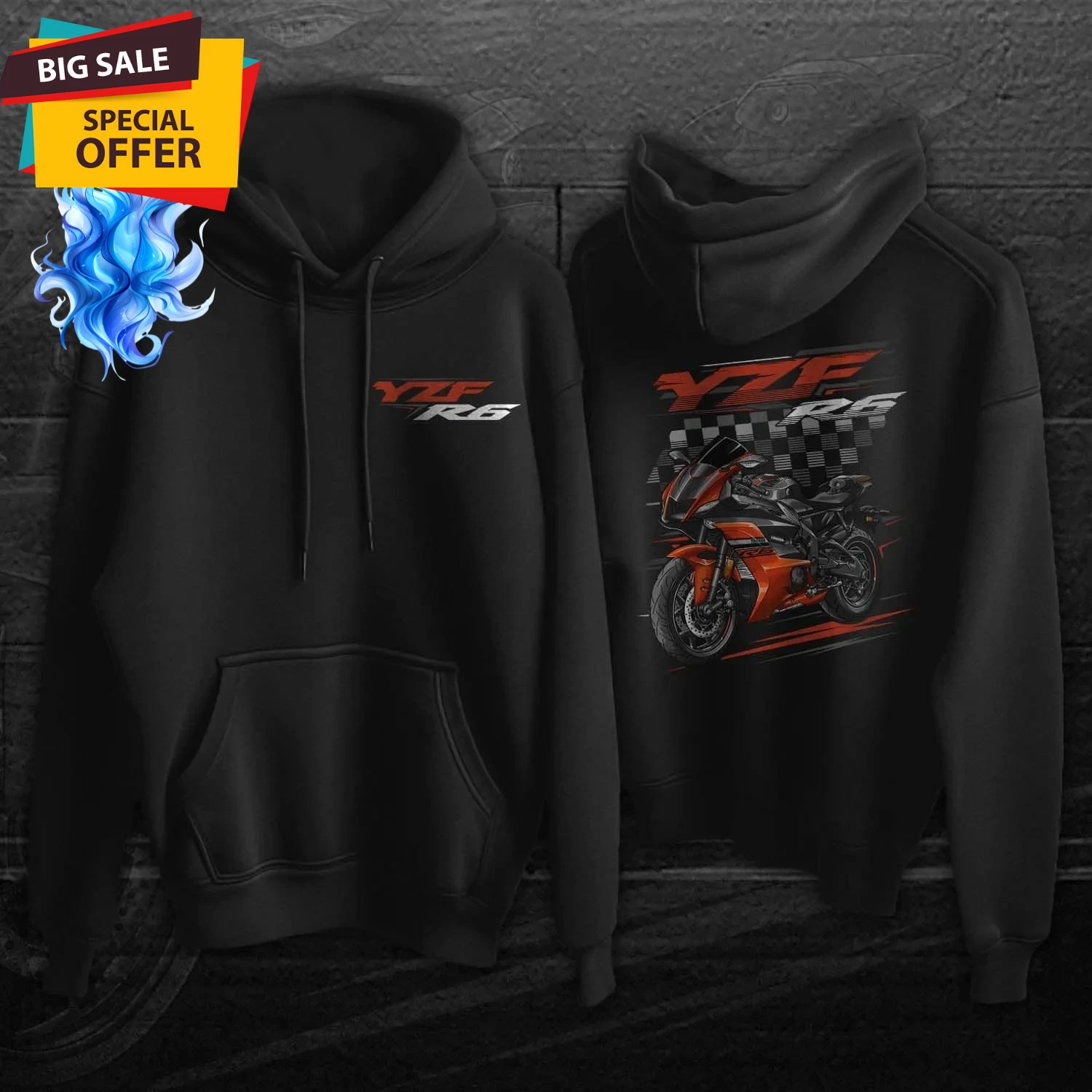 2017-2020 Models Japan YZF-R6 Motorcycle Pullover Hoodie New 100% Cotton Comfortable Casual Mens Sweatshirts Rider Streetwear