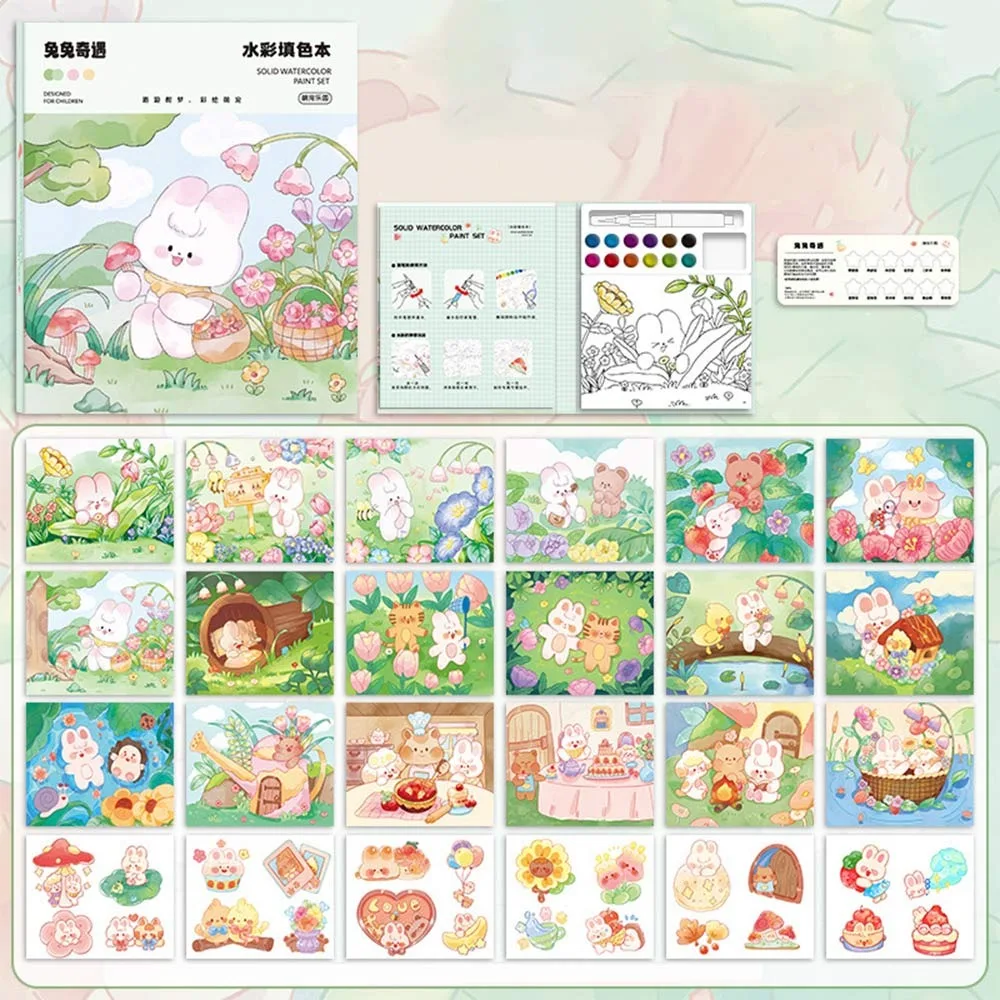 كتاب تلوين كرتوني متعدد الألوان لتعليم الطفولة المبكرة كتاب رسم جرافيتي مع كتاب رسومات الشعار المبتكرة الصباغ الصلبة #1