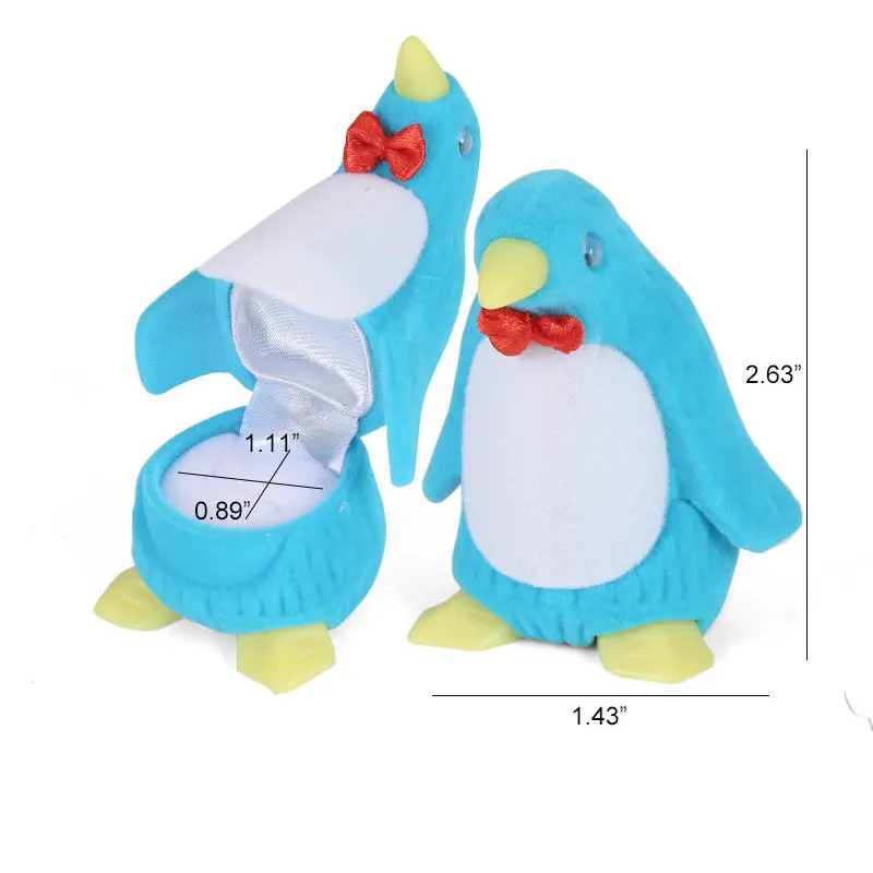 Fluwelen Sieraden Box Organizer Leuke Dieren Trouwring Box Fruit Opbergdoos Oorbel Ketting Display Verpakking Cadeau Accessoires