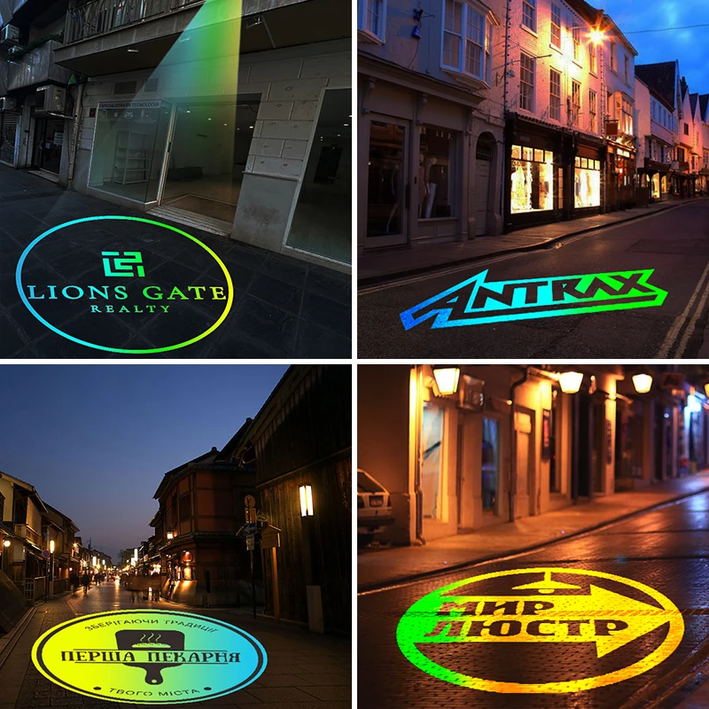 Custom Led HD Color Chang Indoor Or Outdoor ip67 Waterproof Rotating Advertising Logo Image Projection Lamp Gobo Projector