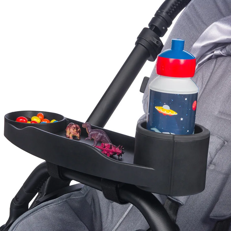 

Universal Multifunctional Baby Stroller Tray with Cup Holder - Must-Have for Parents Out & About, Easy Feeding On-the-Go