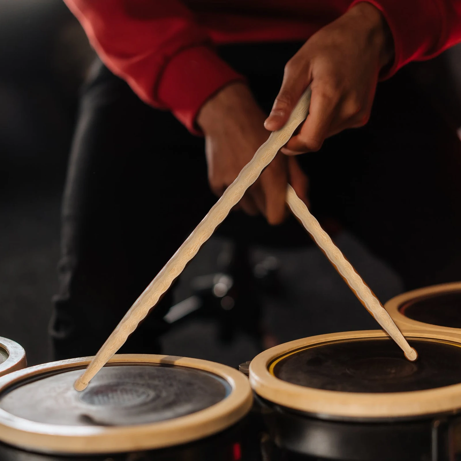 

5A Bamboo Drum Sticks High Quality Durable Practice Percussion Sticks Safe Comfortable Professional Performance Musical