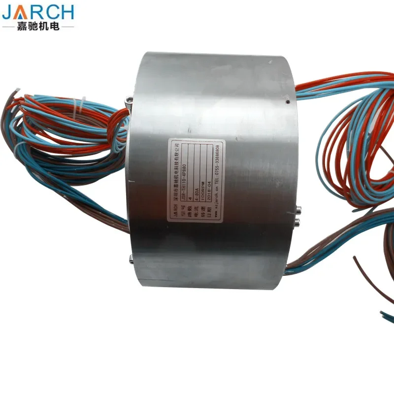 4 Circuit electric big hole 120mm through bore slip ring double heads spot welding machine