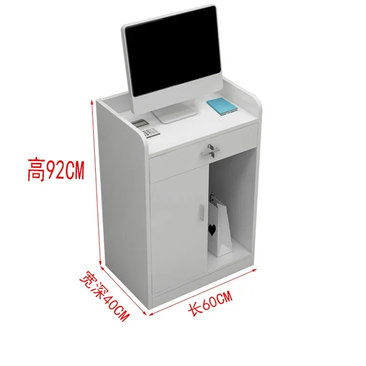 Mesa de pódio balcão de recepção movimento em forma de l móveis de oficina instituto de beleza recepção pequeno salão de recepção mesa branca