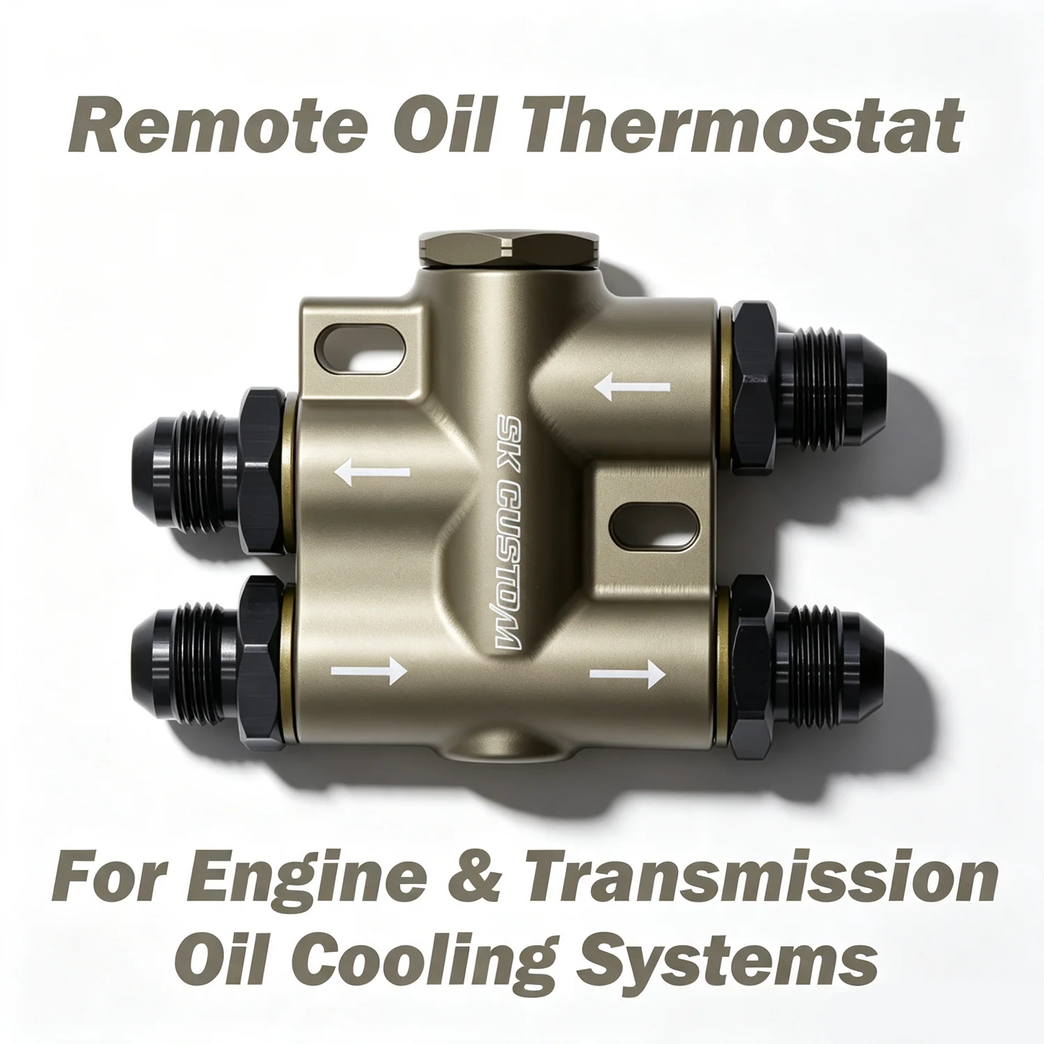73°C / 80°C Engine & Transmission Oil Thermostat, Modified Oil Cooler Adapter Automotive Thermostatic Valve Accessory